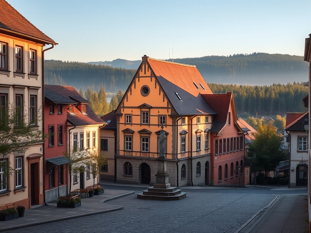 Historyczne centrum Bartoszyc, miasto z bogatą tradycją edukacyjną i kulturalną w zachodniej Polsce